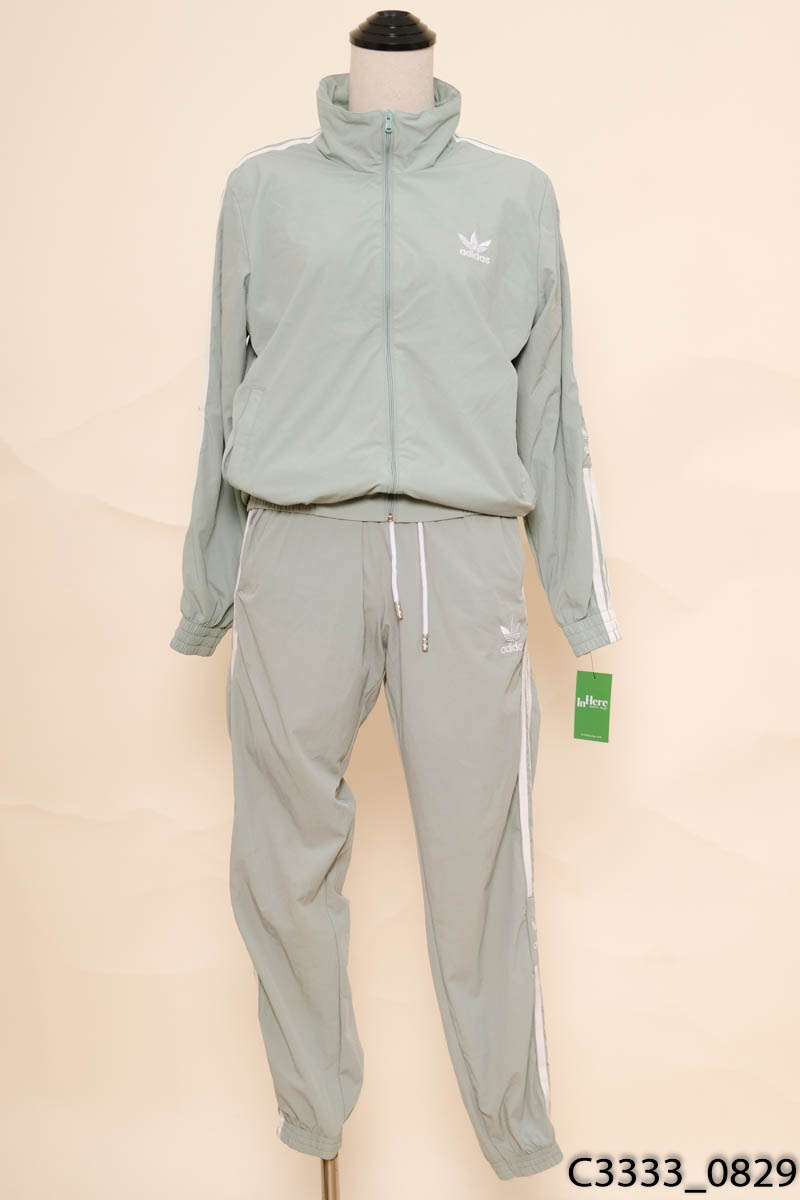 Set áo khoác xanh chữ adidas + quần joggers