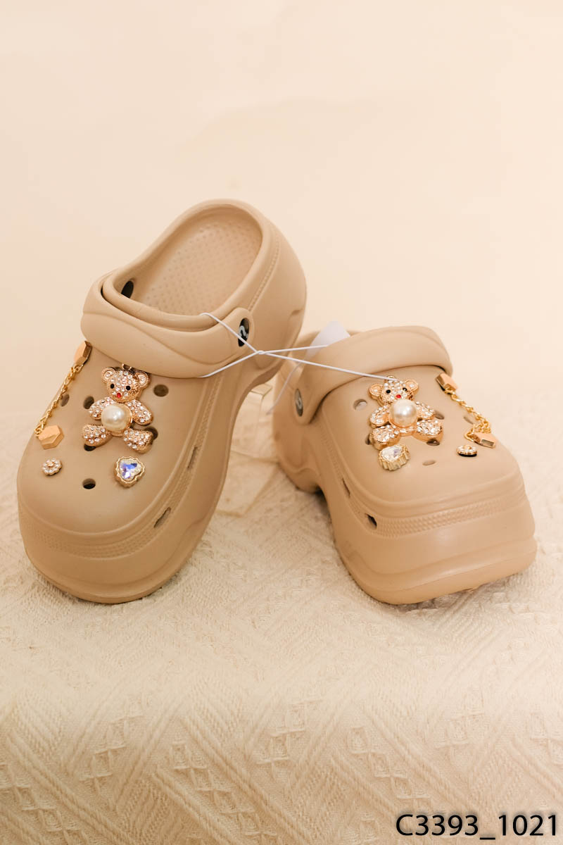 Dép sục be đính charm New Tags