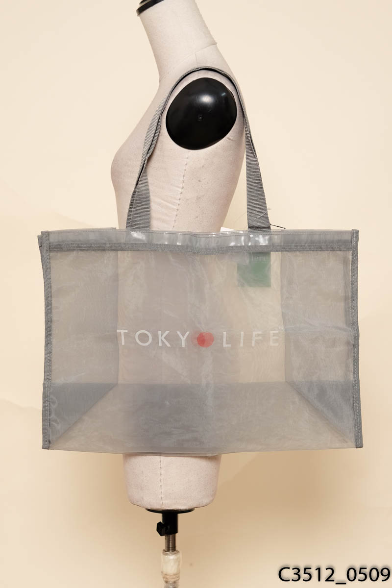 TOKYOLIFE - Túi du lịch xám dạng lưới New Tags