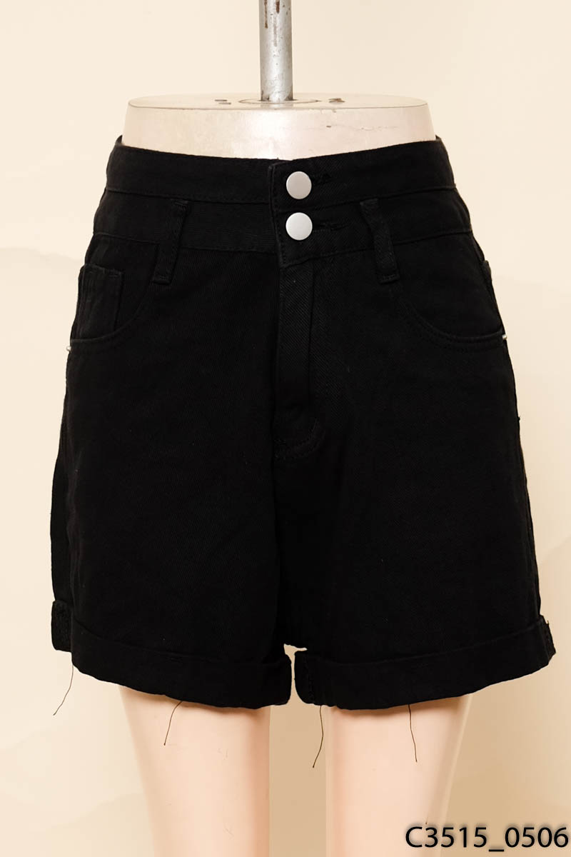 Quần short jeans đen