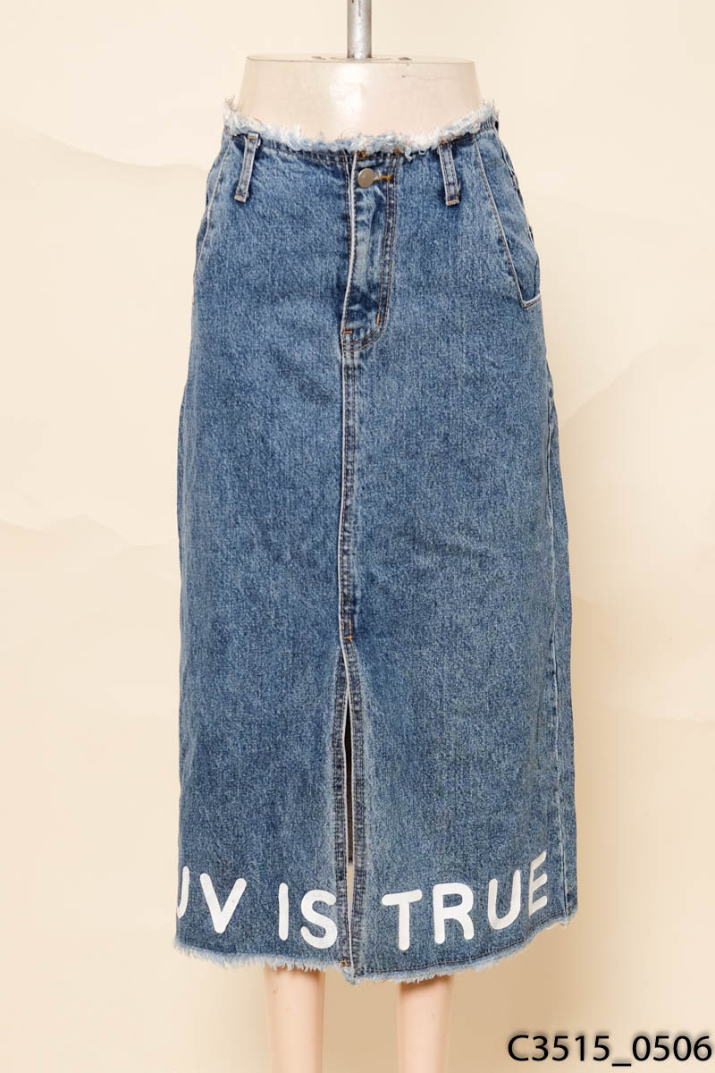 LEVIS TRUE-Chân váy jeans xanh