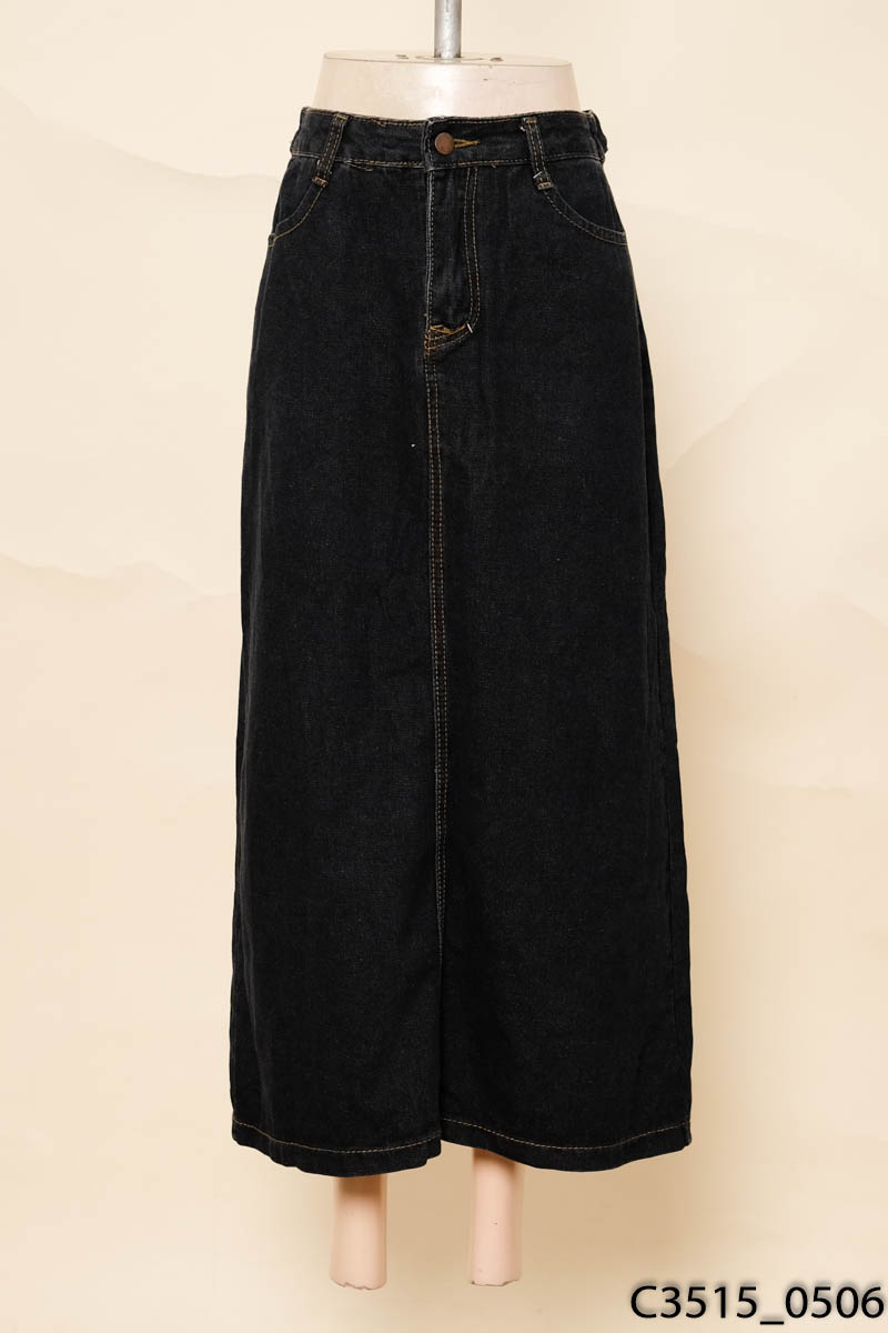 Chân váy jeans đen