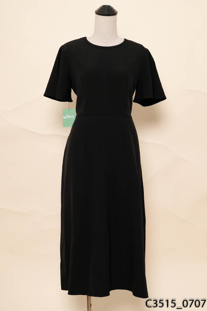 Đầm đen cộc tay Ralph Lauren