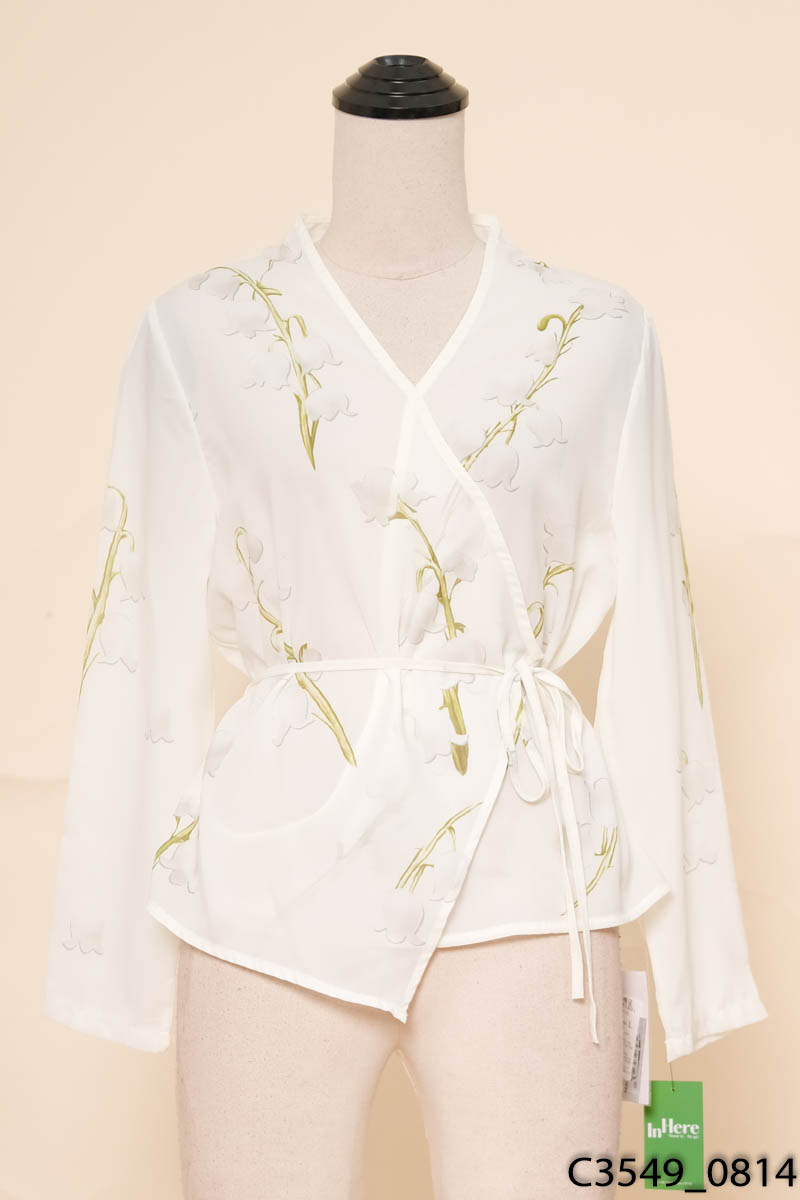 Áo be xanh họa tiết New Tags