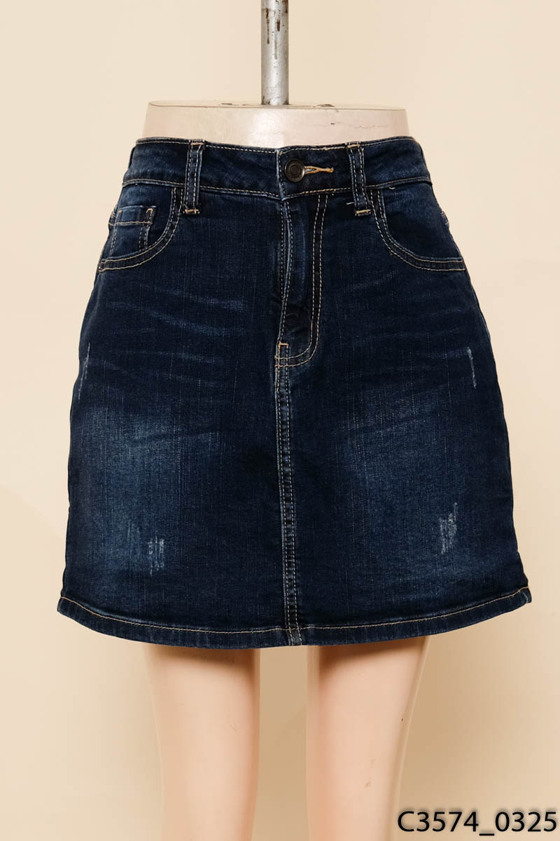CT JEANS-Chân váy jeans xanh