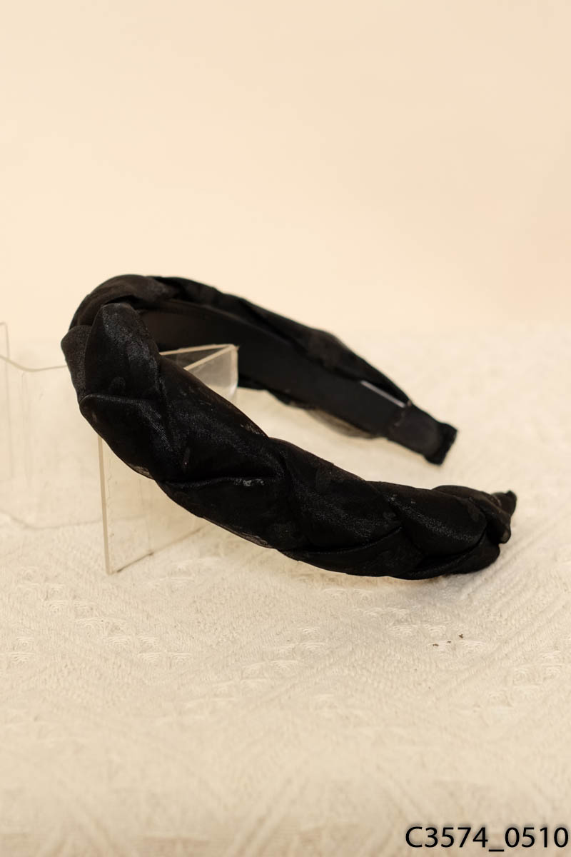 Set 3 món bờm đen + kẹp + scrunchies