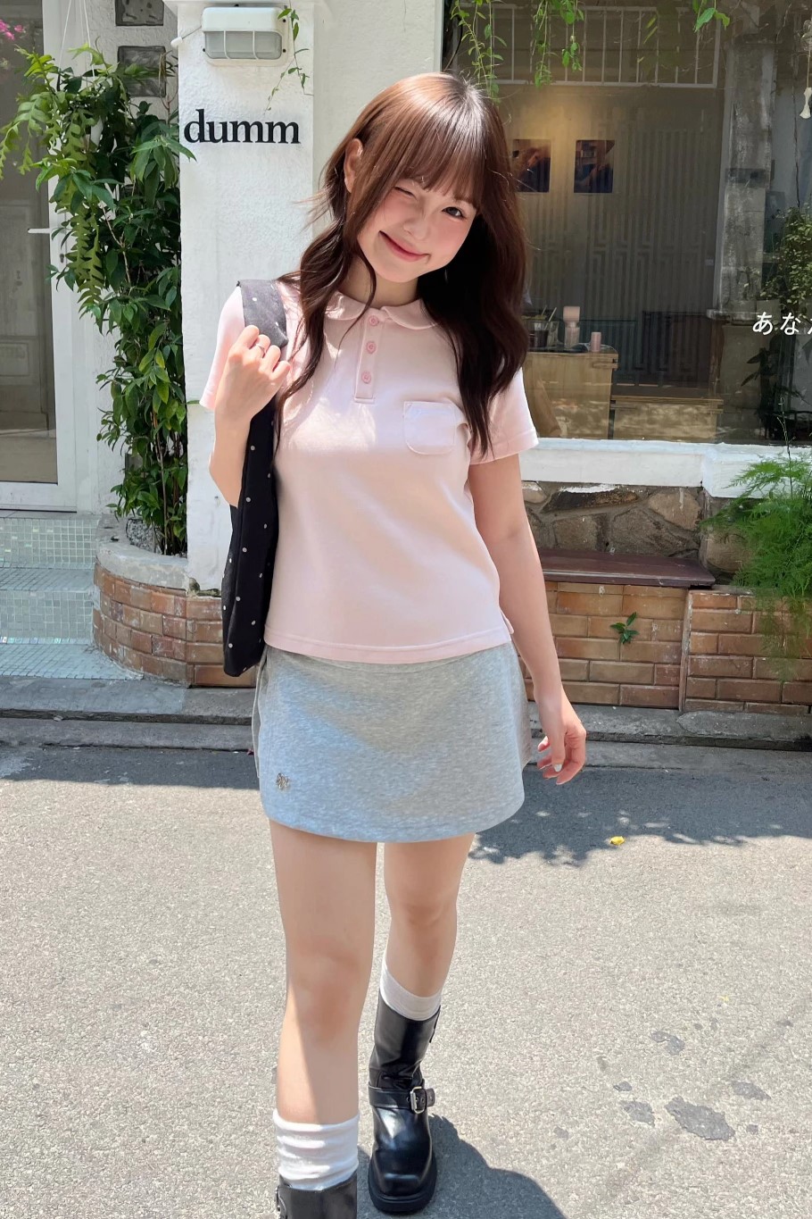 BYCAMCAM - Áo polo hồng