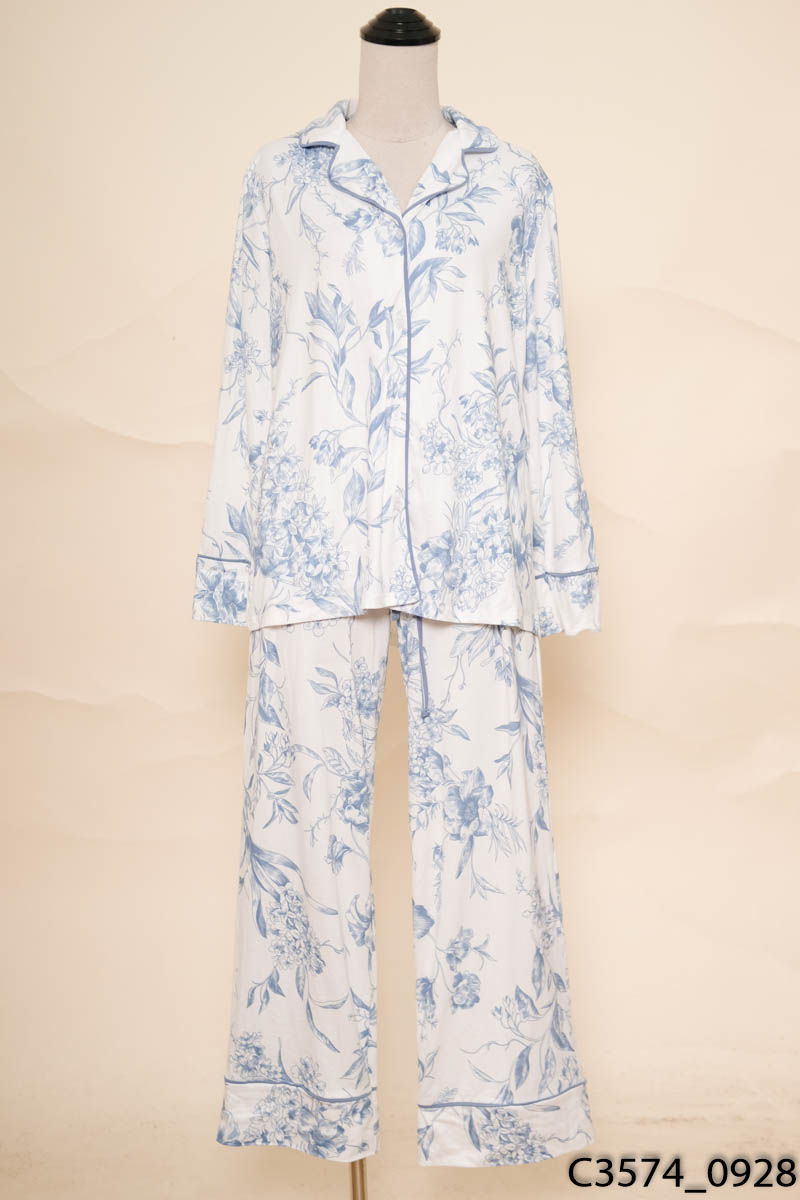 RITA ORA PRIMARK - Set pijama trắng họa tiết