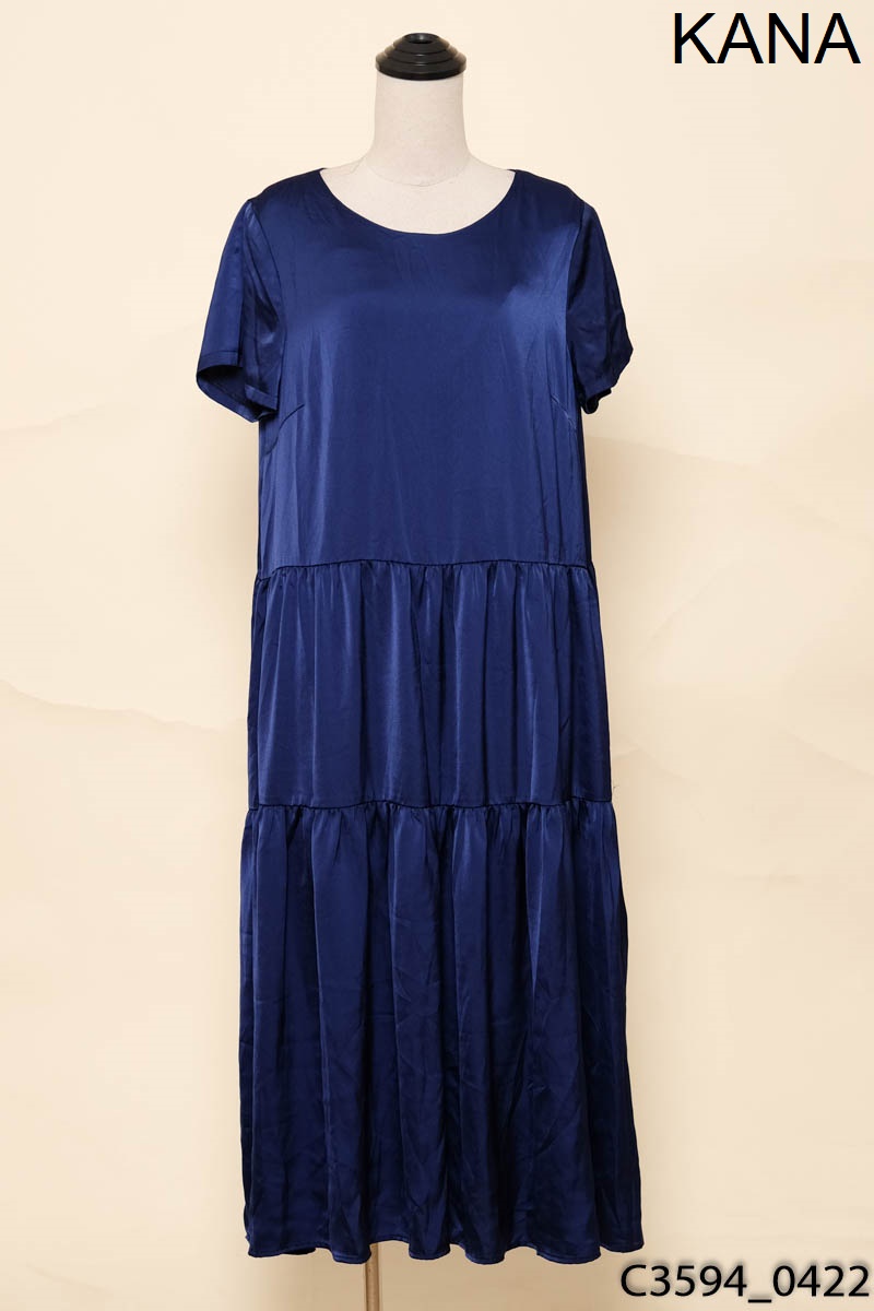 KANA-Đầm lụa xanh than
