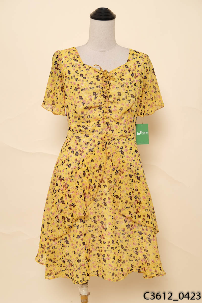 ANH BOUTIQUE - Đầm vàng họa tiết hoa