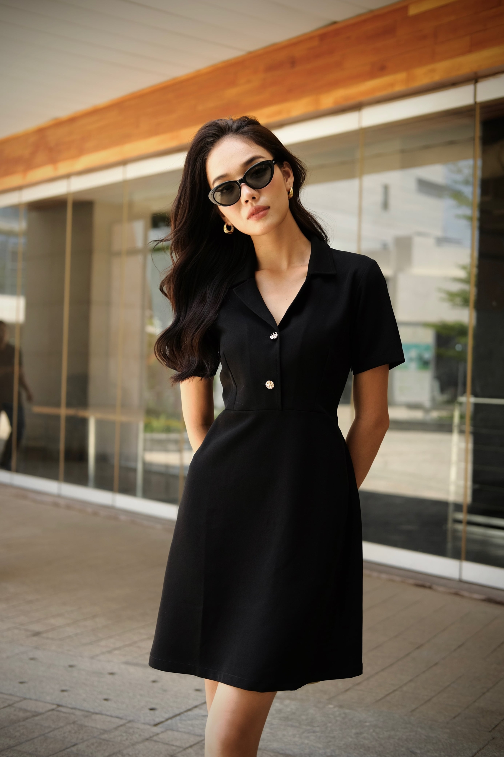 VV LE'&CO - Đầm đen dáng suông New Tags