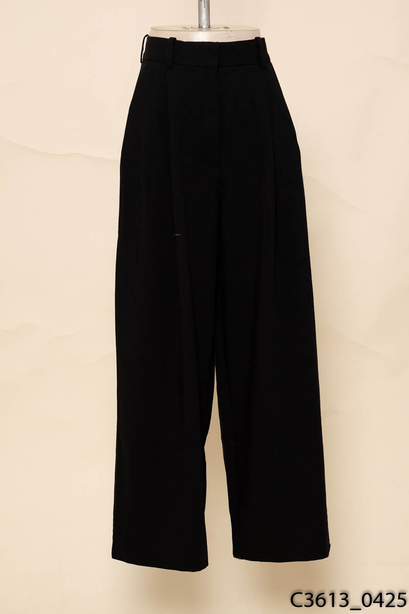 M&S - Quần vải đen ống rộng