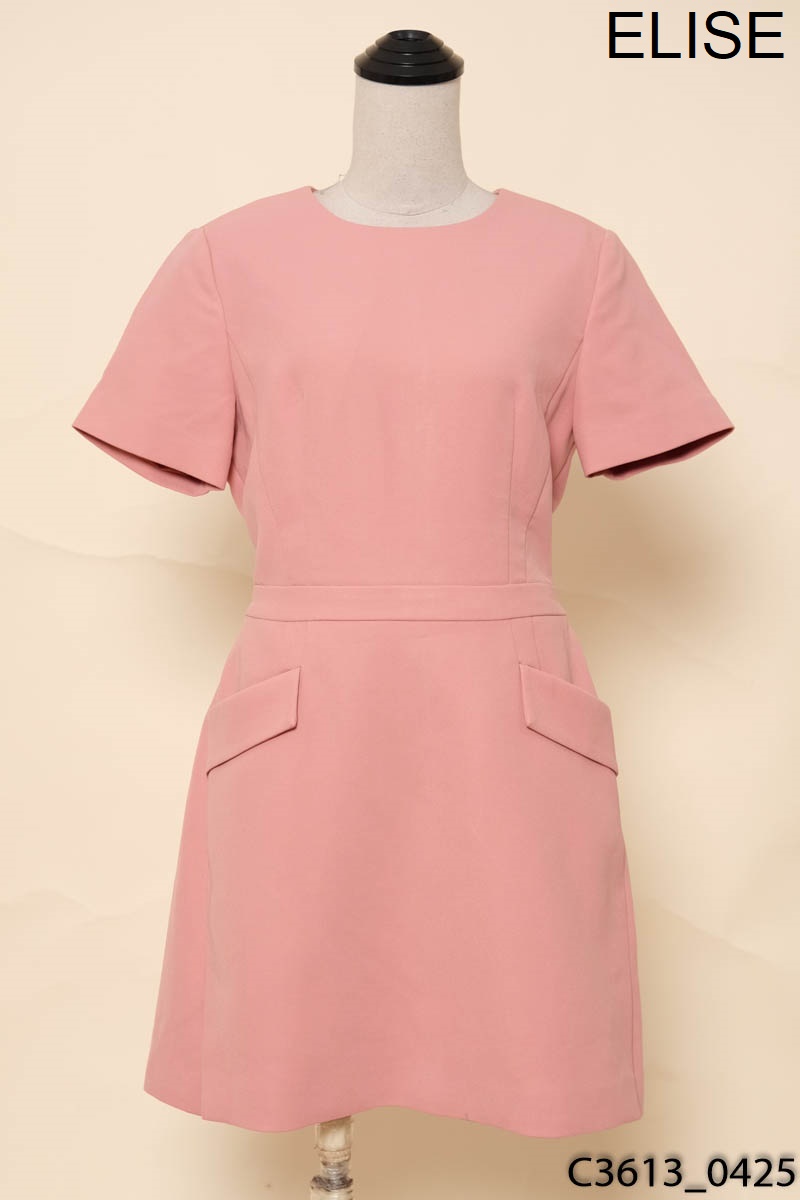 Đầm hồng phối túi ELISE