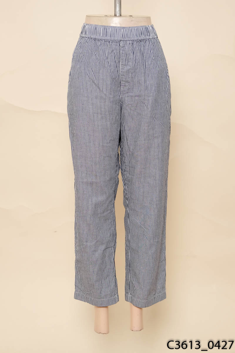 Quần dài dọc xanh trắng Uniqlo