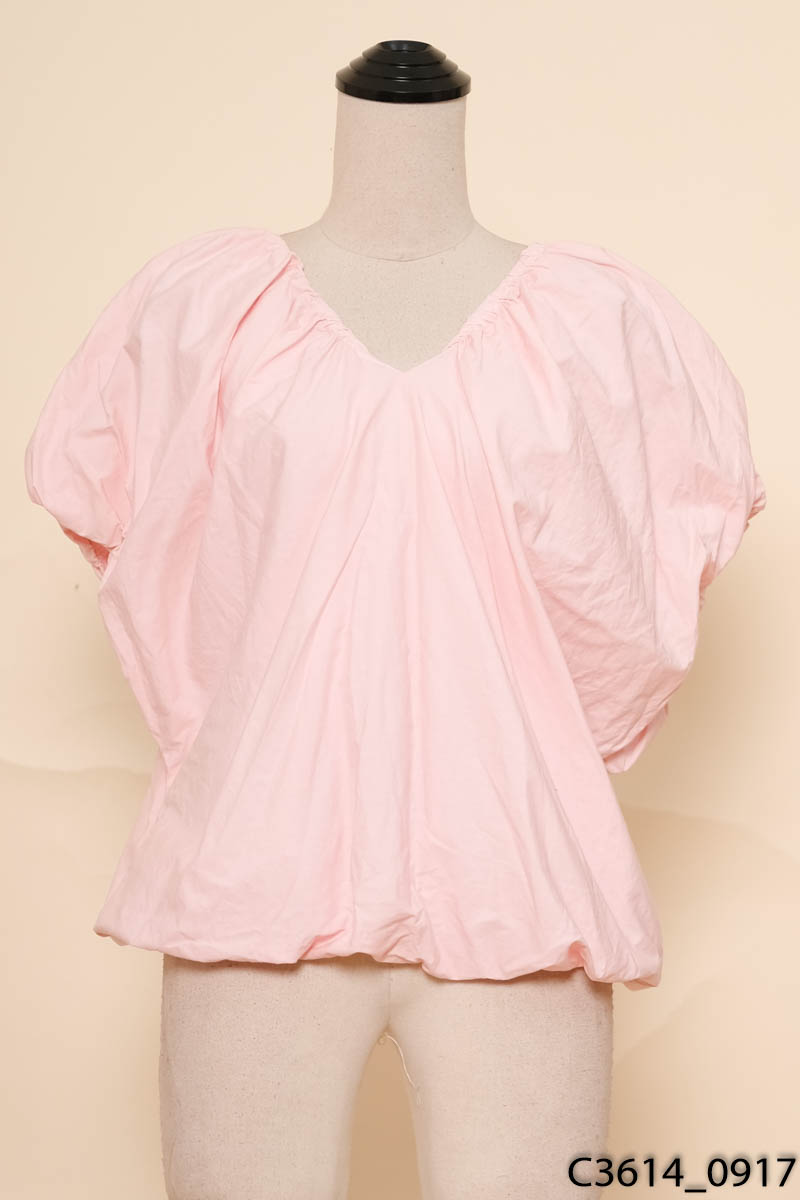 Áo babydoll hồng sát nách