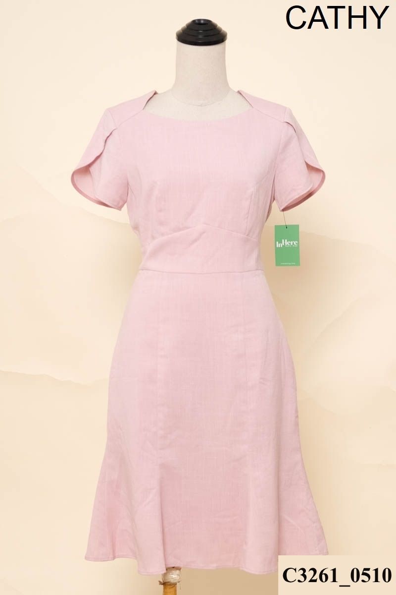 CATHY-Đầm hồng tím nhạt