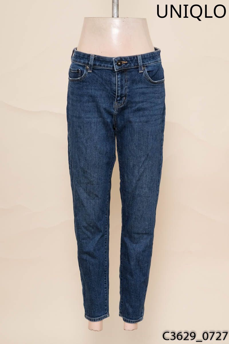 Quần jeans xanh baggy Uniqlo