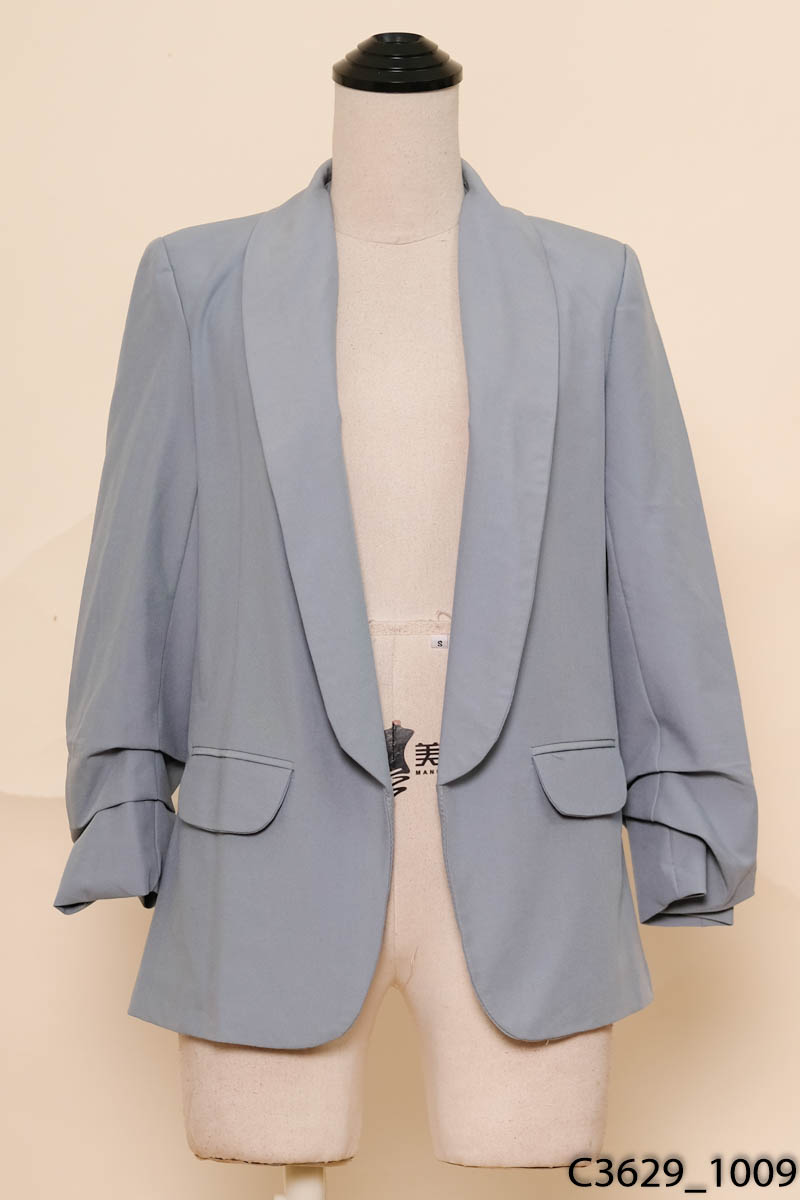 Áo khoác vest xanh dài tay