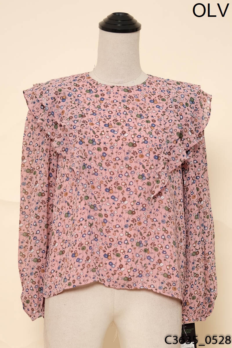 OLV BOUTIQUE-Áo hồng hoa nhí