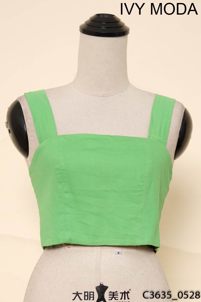 Áo xanh 2 dây bản to IVY MODA