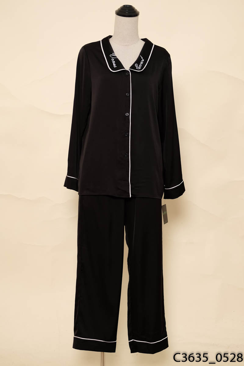 VENUS SECRET-Set pijama áo+quần dài đen