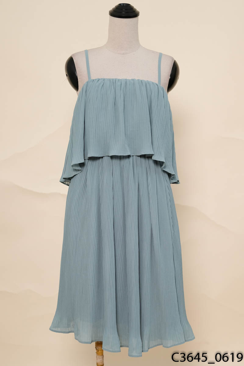 ROSARA- Đầm maxi 2 dây xanh ngọc New Tags