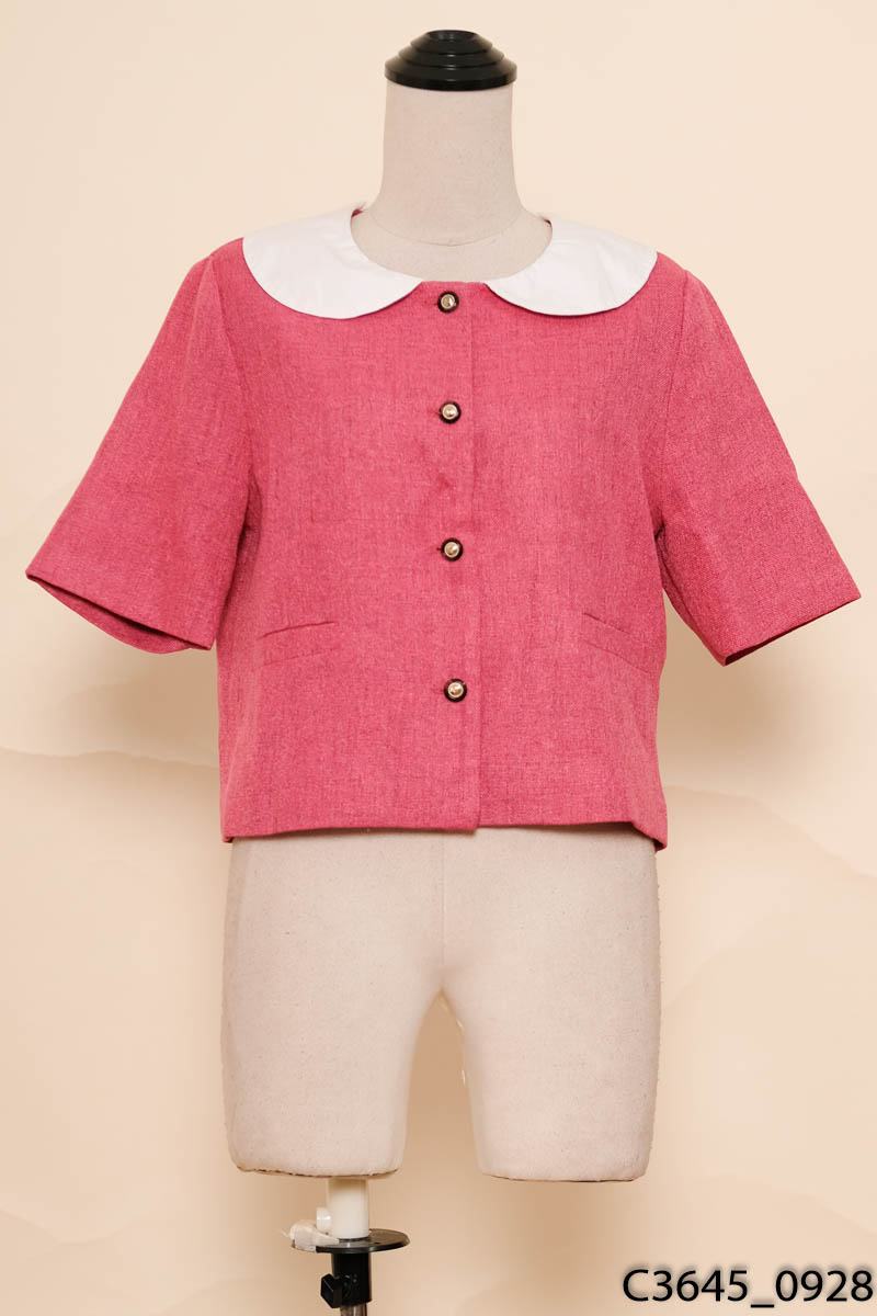 RS STUDIO - Áo dạ tweed hồng