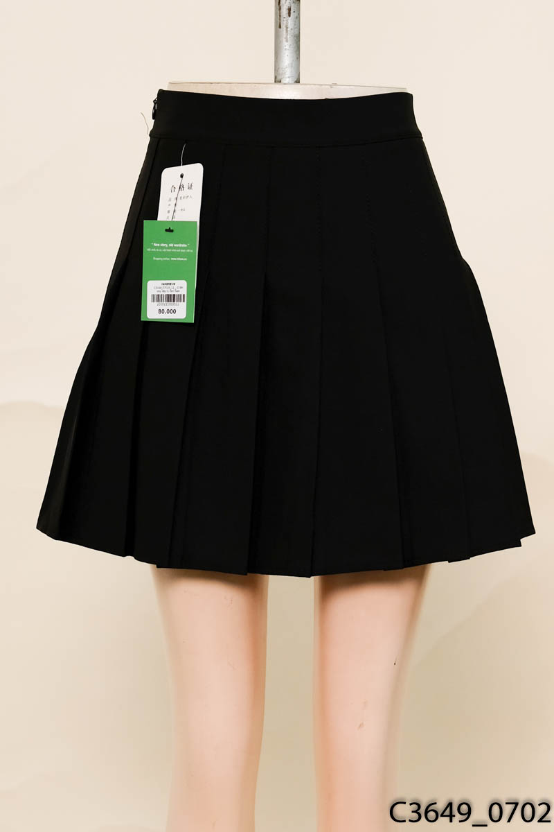 Chân váy xếp ly đen New Tags