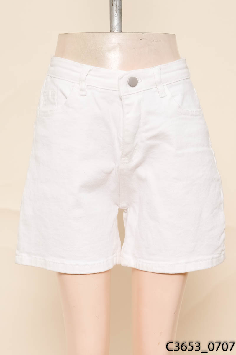 Quần shorts jean trắng