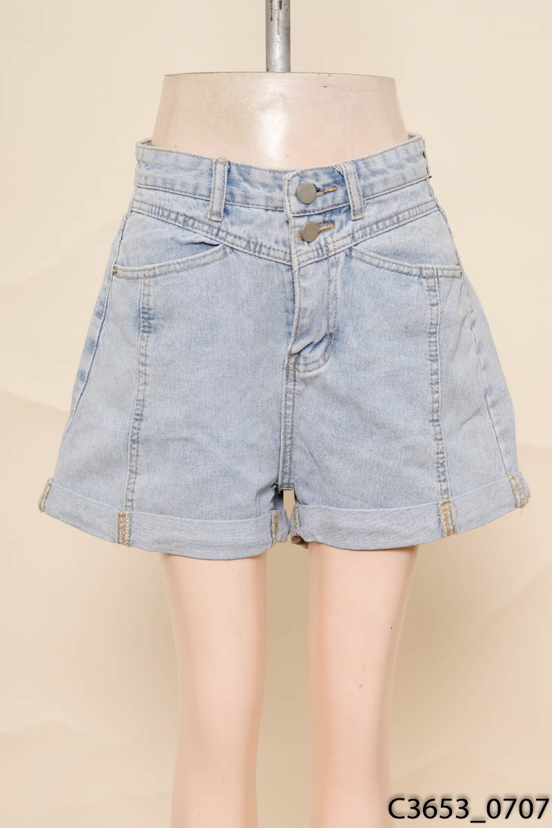 Quần shorts jeans xanh
