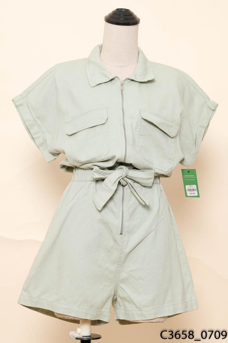 C3658_07096_58 _ Jumpsuits jeans xanh mint