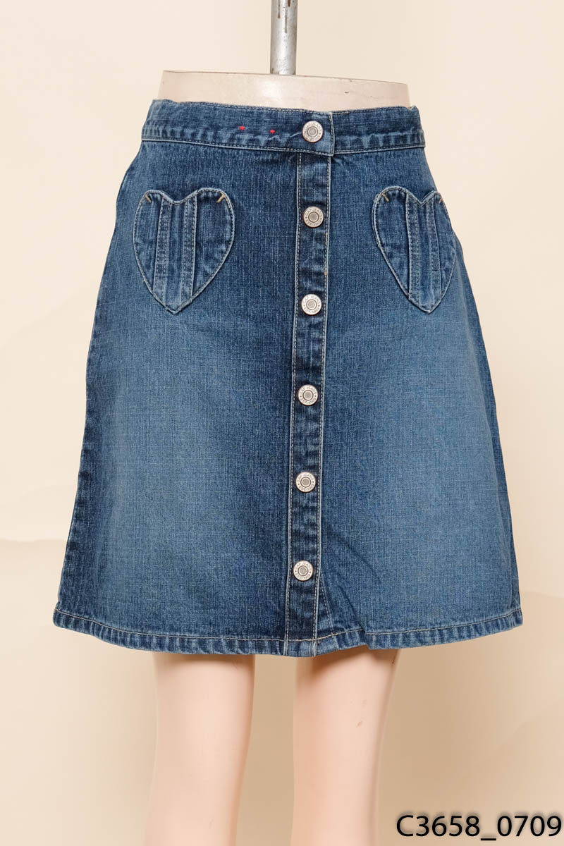 Chân váy jeans xanh