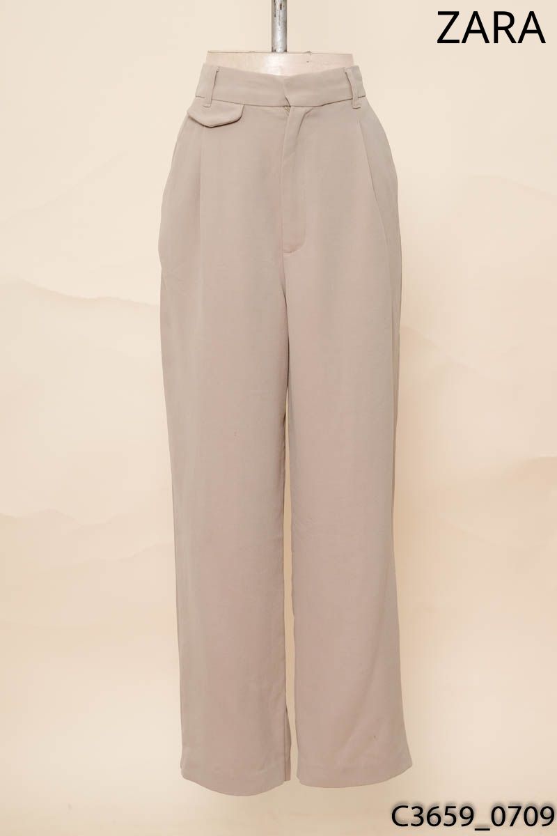C3659_07096_104 _ Quần xám rêu ống rộng Zara