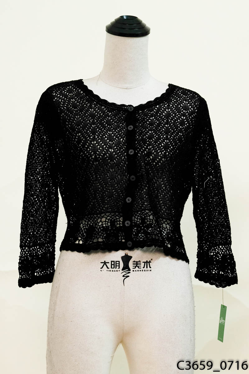 Áo lưới đen dài tay