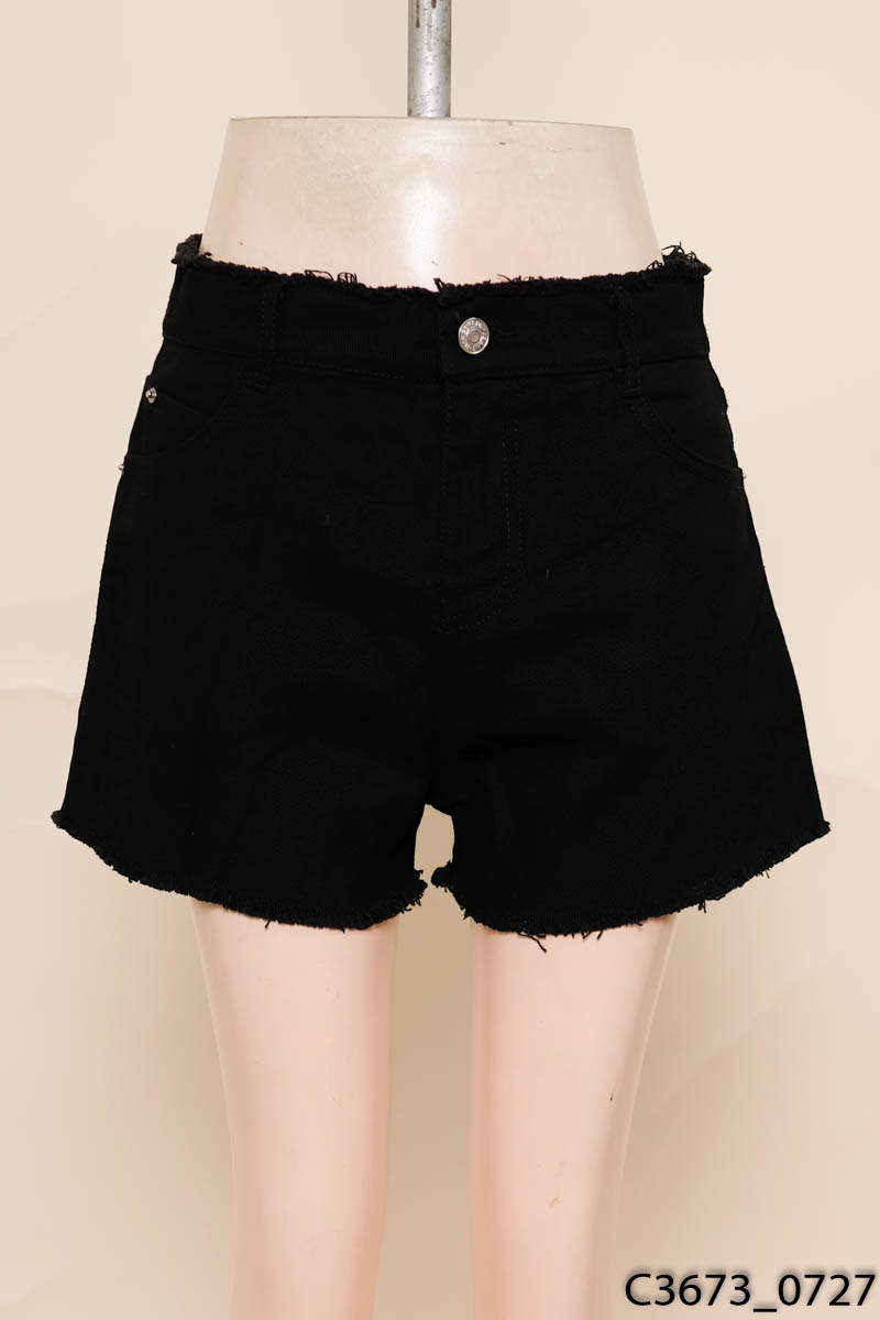 Quần shorts jean đen