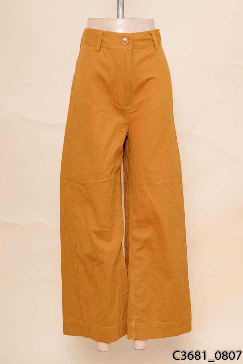 WEEKDAY - Quần kaki nâu cam ống suông New Tags