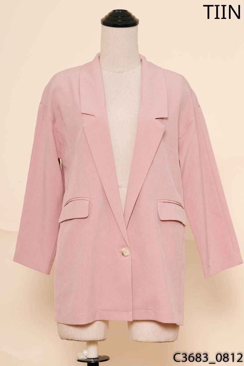 Áo khoác vest hồng tiin