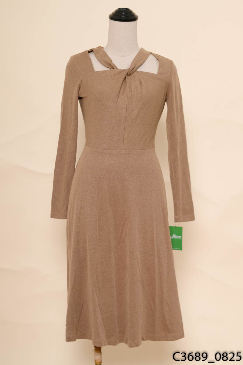 HATAN DESIGN - Đầm nâu dài tay New Tags