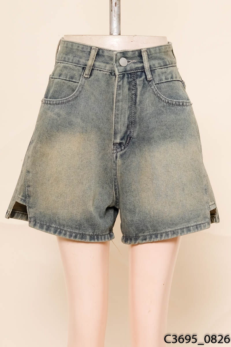 THE QUẠO - Quần shorts jean xanh