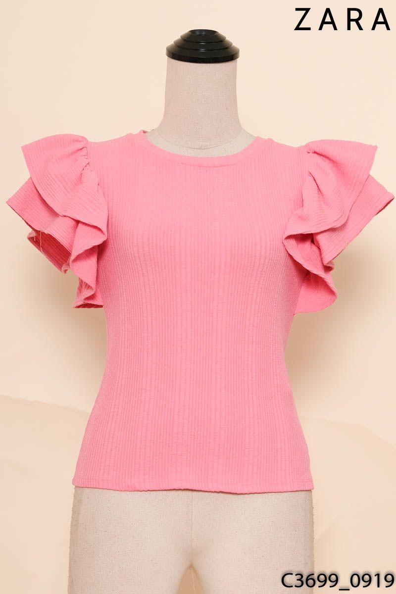 Áo hồng cánh rơi Zara