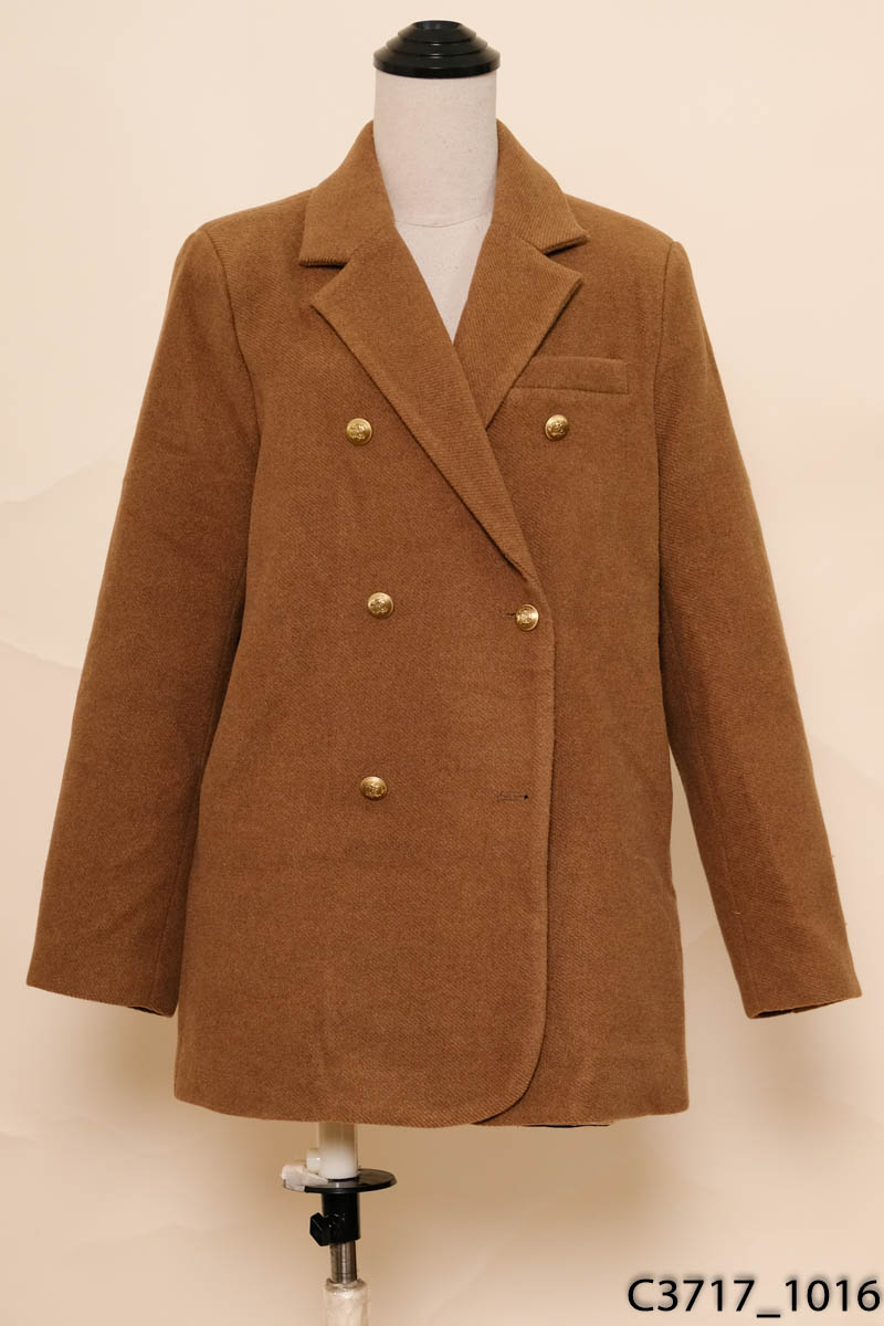 MULVAN-Áo khoác dạ vest nâu