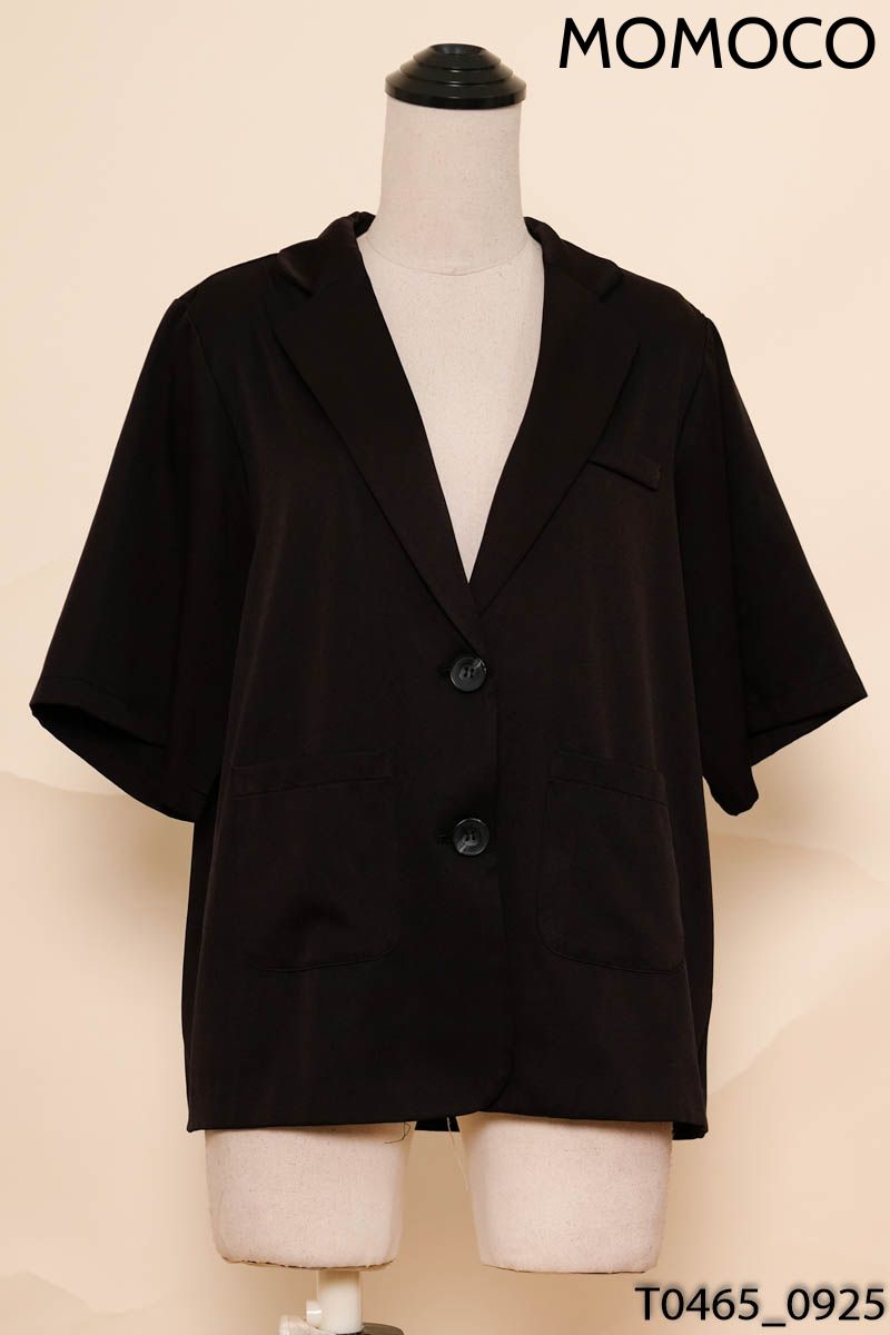 Áo khoác vest đen cộc tay momoco