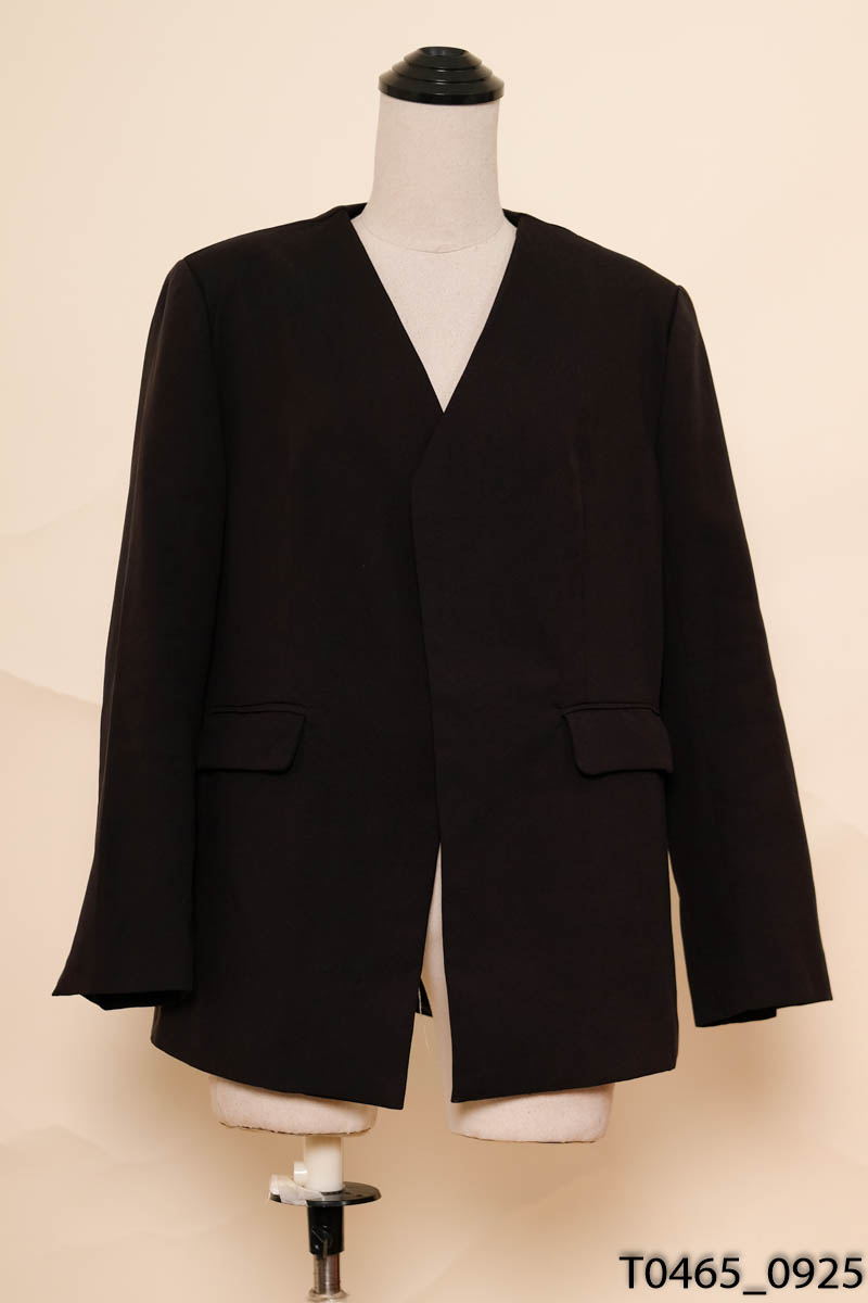 Áo khoác vest đen dài tay