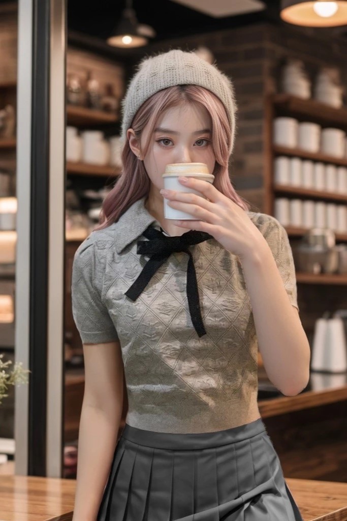 Áo xám cộc tay Tí Ngoan