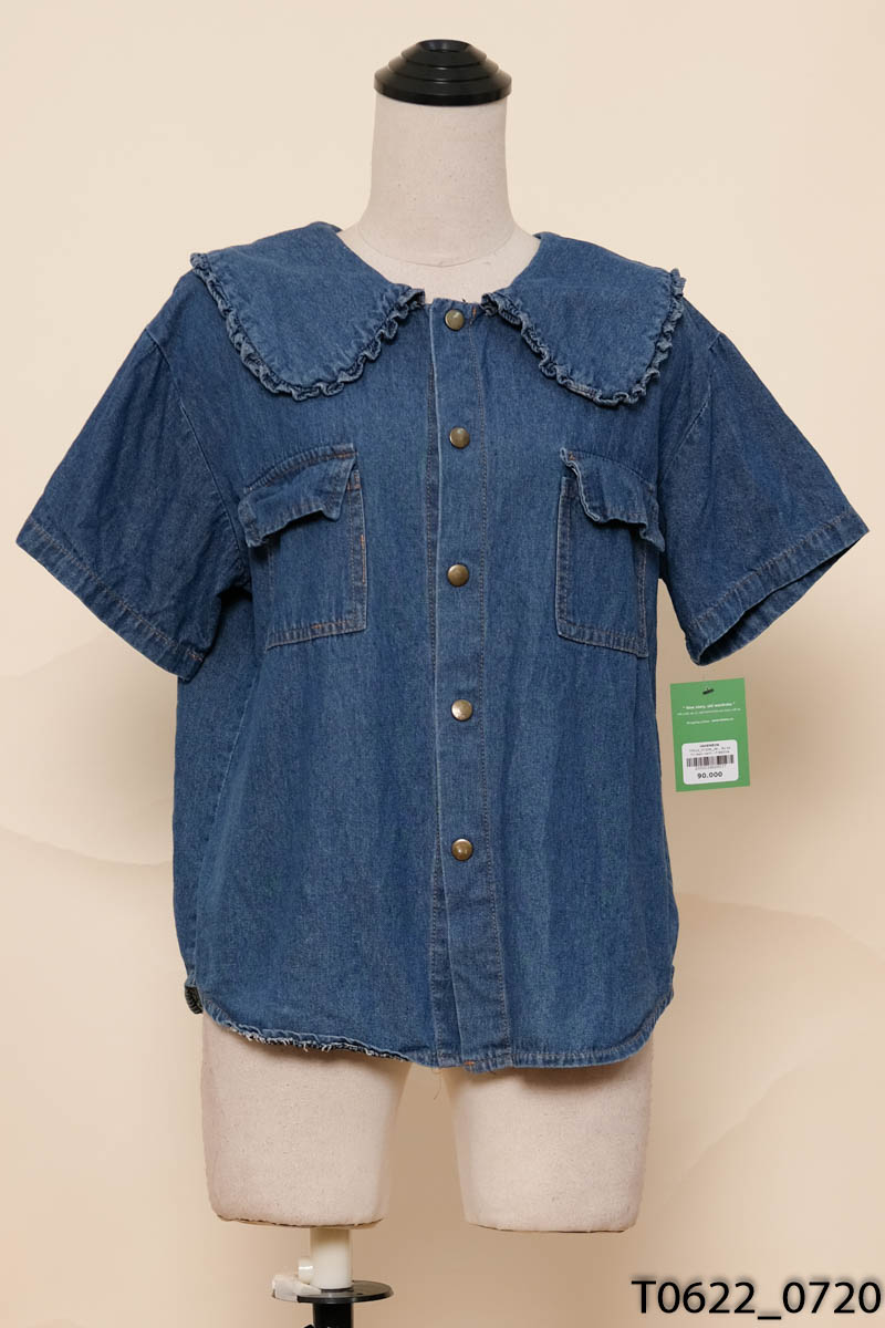 Áo sơ mi jean xanh