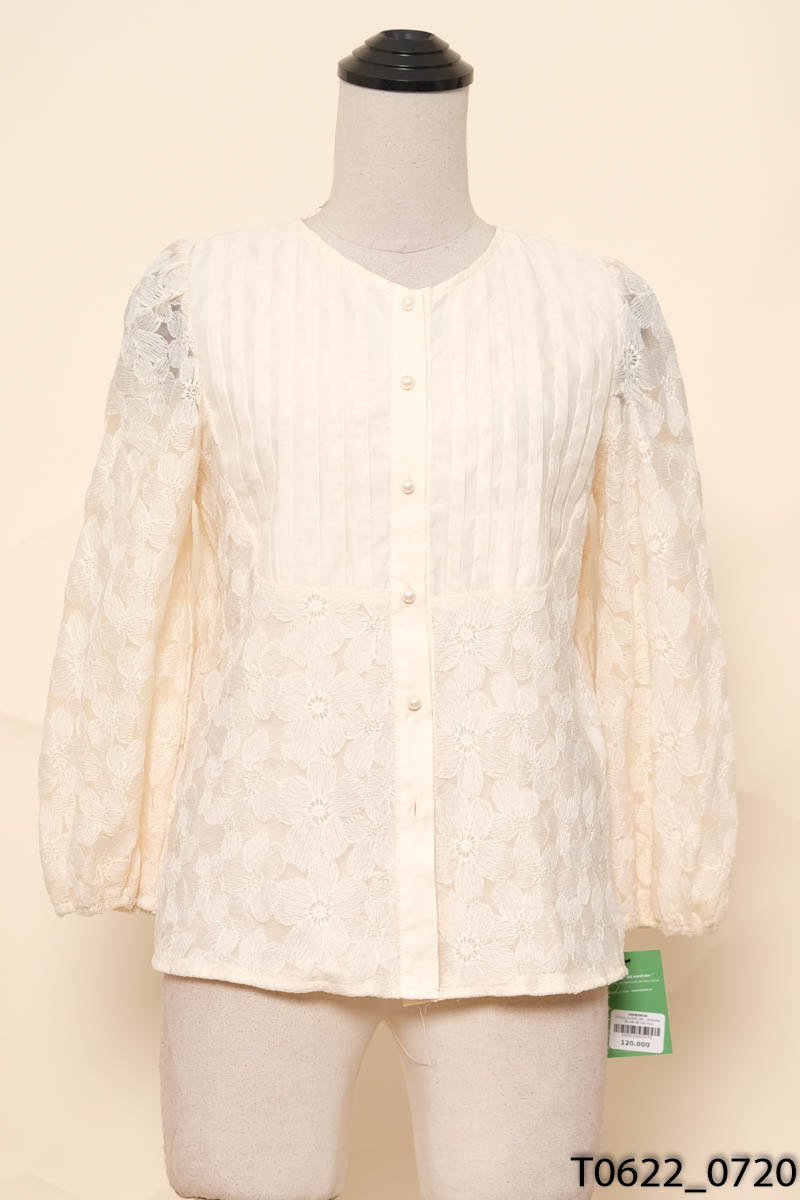ROSARA - Áo be dài tay họa tiết