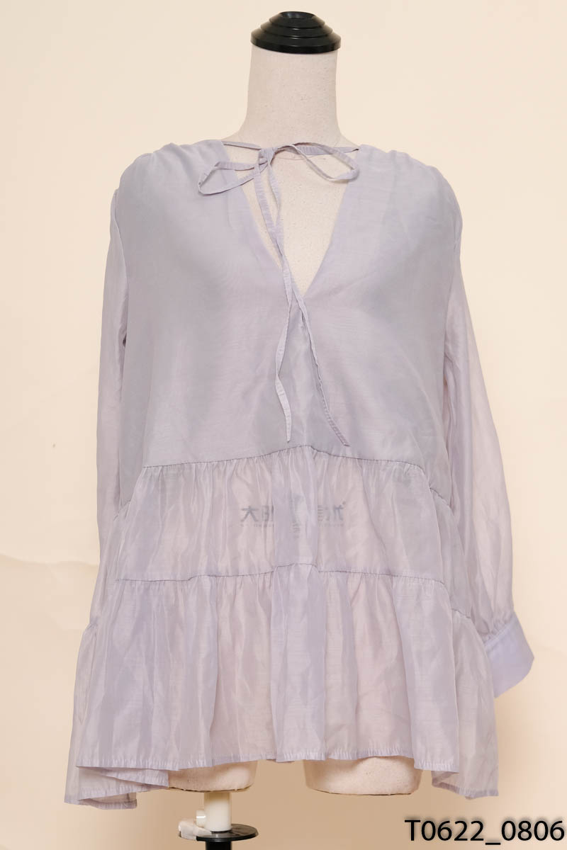 NGNNGN - Đầm babydoll voan xanh