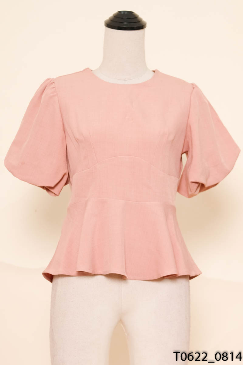 Áo hồng tay bồng New Tags