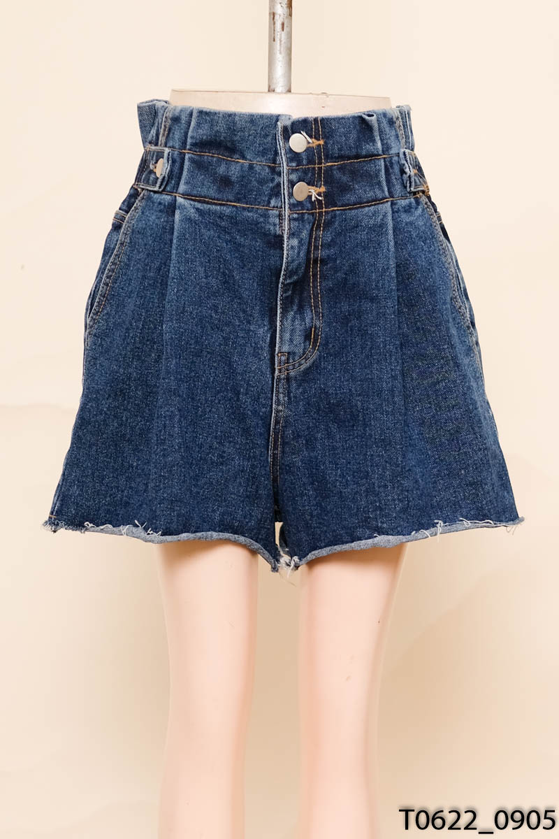 Quần shorts jean xanh