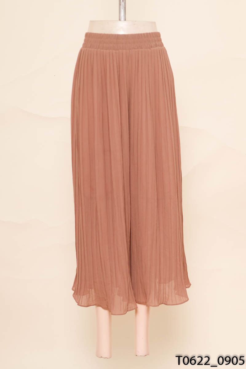 Quần culottes nâu xếp ly New Tags